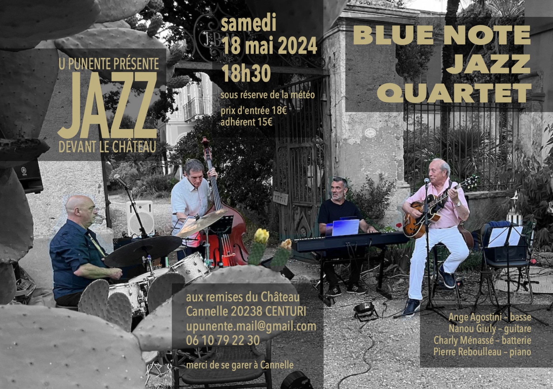 Concert de jazz blue note jazz quartet-18 Mai 2024- 18h30