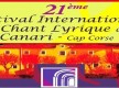 21ème Concours International de Chant Lyrique - Canari - 2 au 6 Septembre 2024 - Cap Corse Capicorsu